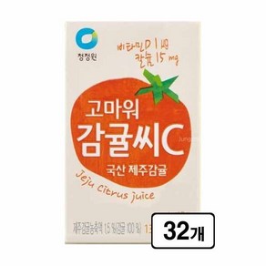 청정원 국산제주감귤 고마워 감귤씨C, 135ml, 32개