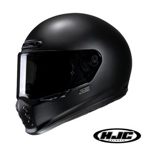 HJC V10 SOLID 솔리드 클래식 풀페이스 헬멧, SEMI FLAT BLACK/402004, L