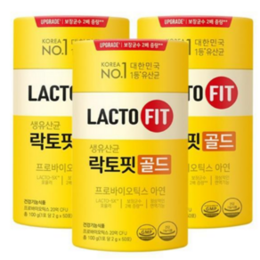 종근당건강 락토핏 생유산균 골드 2g x 50포 3통, 3개