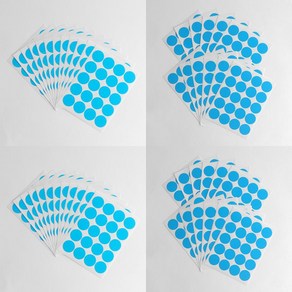 컬러 20MM 원형 스티커 12매세트 스카이 컬러도트스티커 원형스티커 원스티커