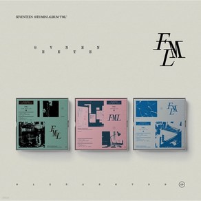 [CD] 세븐틴 (SEVENTEEN) - 미니앨범 10집 : FML [3종 SET] : 초도 북마크 3종 랜덤 + 버전별 접지 포스터 3종 삽입