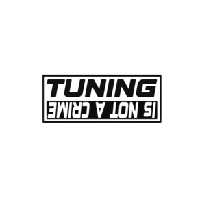 Tuning is not a cime (합법튜닝) 스티커, 블랙 기본, 1개