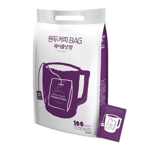 코나 원두커피백 헤이즐넛 100T 1개/일회용 티백커피 원두커피 헤즐넛, 350g, 100개입, 1개