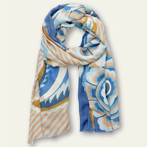 오일릴리 스카프 숄 /블루 Oilily Anostalsea Scarf 플라워 스카프