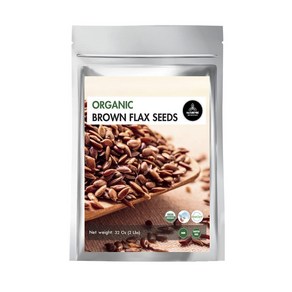 Natuevibe 갈색 아마씨 907g Oganic Flax Seeds, 1개