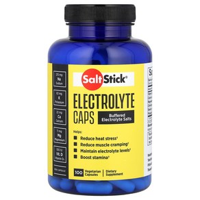 SaltStick 솔트스틱 Electolyte Caps Buffeed Salts 100 Vegetaian Capsules, 1개, 100정