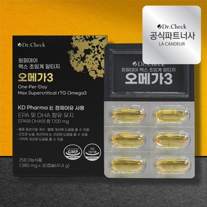 닥터체크 맥스 초임계 알티지 오메가3 1개월분 [인천공항 입점 상품], 30정, 1박스