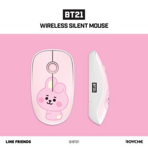 BT21 라인프렌즈 BABY 무소음 무선마우스 무선 마우스, 쿠키