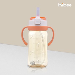[100%국내제조]하이비 PPSU 원터치 빨대컵(빨대2종포함), 270ml, 1개, 목화 코랄