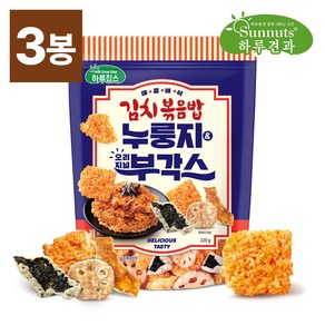 빠삭칩누룽지&부각스(김치볶음밥맛)220g부각 누룽지 원물간식 빠삭칩 칩, 220g, 3개