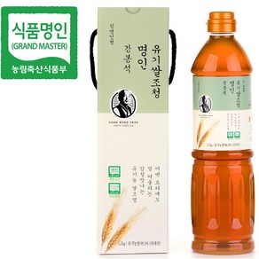 강봉석 명인 유기쌀조청 1.2kg/대한민국 식품명인 제32호/유기농쌀 조청 올리고당 명절선물세트, 1개, 1.2kg