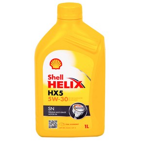 SHELL HELIC OIL 쉘힐릭스 HX5 5W-30 4사이클 엔진오일 1리터 관리기 엔진오일, 1개