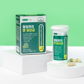 건국유업 혈당관리 앤 유산균 450mg 복합 기능성 바나바 추출물 30캡슐 1개, 30정