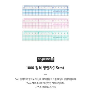 미네끄네 모닝글로리 컬러 방안자(15cm), 그린