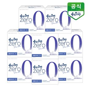 [깨끗한나라] 순수한면 생리대 제로 슈퍼롱 오버나이트 8P x 8팩, 8개, 8개입