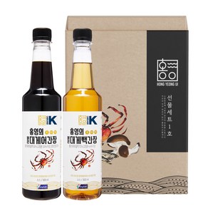 바다의 감칠맛을 담은 홍영의 어간장 선물세트 1호-대게 어간장 1 대게 백간장 1 / 1세트, 1L, 1개