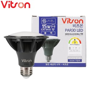 비츠온 PAR30 LED 블랙 확산형 15W 90mm 레일전등 전구 등기구 호환, 주광색, 1개