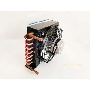 열교환기 동관 쿨러 냉각기 워터 유압 물콘 농막 유수, 1개, (1/4 HP) 팬+ 2x4 콘덴서