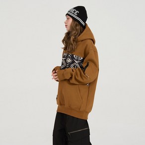 2324 NNN - Divide Petten HOOD - 브라운+패턴 [오로라 나염]