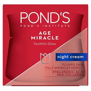 Ponds Age Miacle 나이트 크림 모이스처라이저 얼굴용 완벽한 50ml, 1개