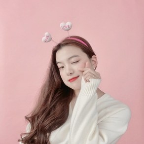 0535 하트머리띠 하트빔 LOVE 헤어밴드 셀프스튜디오 파티 졸업사진 교회행사 체육대회, 핑크LOVE