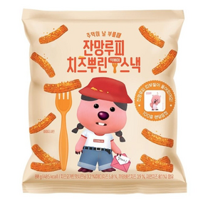 잔망루피 치즈뿌린 떡볶이스낵, 12개, 80g