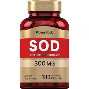 피핑락 Piping Rock Suoxide Dismutase SOD 300mg 180캡슐, 1개, 180정