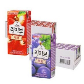 리이브 사과 포도 190ml 24입+24입 2박스