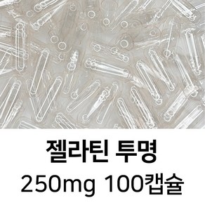 라이프건강 식약청허가 젤라틴 공캡슐(250mg 투명) 100캡슐, 1개