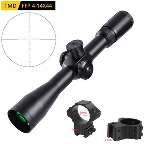 스코프 도트사이트 westhunte whf tmd 4 14x44 ffp 라이플 첫 번째 초점면 유리 에칭 레티클 장거리 슈팅 시력 적합. 308 314, tmd-low 11mm 링, 1개