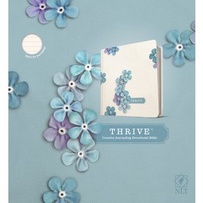 (영문도서) NLT Thive Ceative Jounaling Devotional Bible (Hadcove Blue Flowes) Hadcove, Tyndale House Publishes, English, 9781414368139