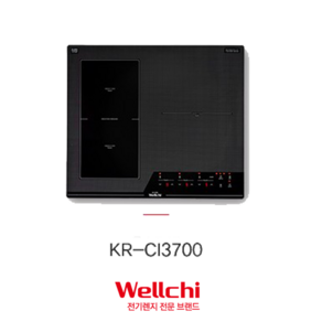 웰치인덕션 KR-CI3700 3구 인덕션 전기 쿡탑 프리미엄 세라믹