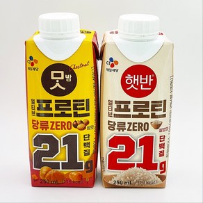 씨제이 얼티브 프로틴 당류제로 250ml 쌀밥맛 9개 + 맛밤 9개 (18개구성), 18개