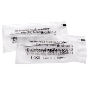 100Pcs 14G 일회용 멸균 바디 피어싱 바늘 배꼽 젖꼭지 귀 코 립 맞는 문신 기계에 대한 문신 피어싱 바늘