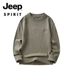 JEEP SPIRIT 남성 니트 티셔츠 남자 캐주얼 긴팔 맨투맨 패션 JPHJ03A18032