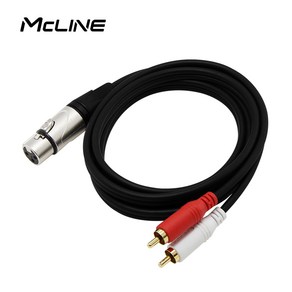 캐논 XLR 2 RCA 변환 케이블 앰프 믹서 스피커 음향 연결선