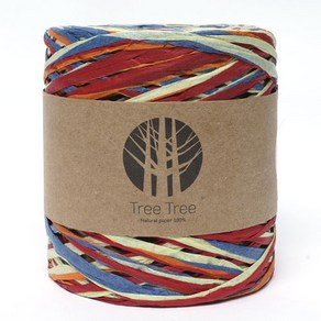 삼남뜨개실 Tee 트리 종이실 100g 21컬러 소품실 가방 모자실, TREE 100g 21 믹싱 썸 레드, 1개