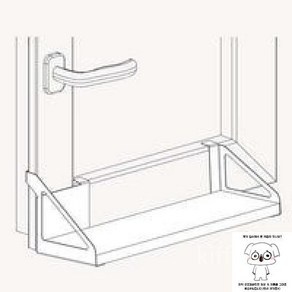 굿즈컴바인 스토어 창문 선반, 68-75mm, 창손잡이 오른쪽, 1개