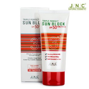 제이앤씨 JNC트리플 퍼펙트 선블럭 70ml(민감성 SPF50) + 해피버치 클렌징티슈, 1개, 70ml