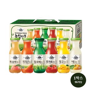 가야농장 주스 6종 종합선물세트, 180ml, 96개