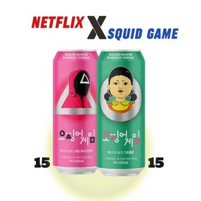 [넷플릭스 에너지드링크] 그린멜론+ 레드후르츠 SQUI.D GAME 30캔, 30개, 500ml