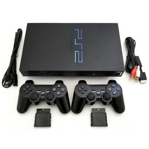 소니 PS2 게임 시스템 게임기 무선 컨트롤러 2개 포함 플레이스테이션 2 블랙 갱신