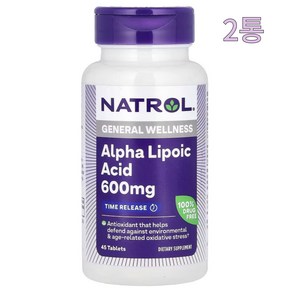 Natrol 알파리포산 지속 방출 600mg 45정 2통