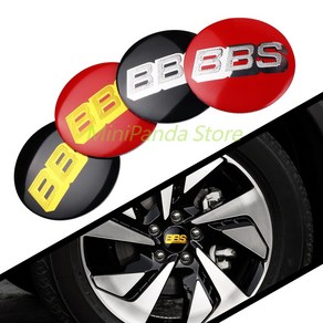 자동차용 휠 센터 캡 스티커 BBS 엠블럼 배지 데칼 스타일링 56mm 60mm 65mm 70mm 4 개, [10] 56mm Black Gold, 4개