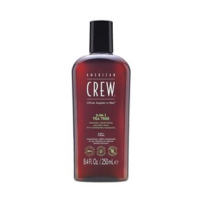 Ameican Cew 샴푸 컨디셔너 & 바디 워시 남성용 3in1 티트리 향 240ml(8.4온스), 1개, 250ml