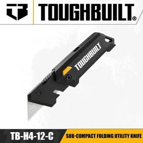 TOUGHBUILT TB-H4-12-C 서브 컴팩트 접이식 유틸리티 나이프 수공구, TB-H4-12-IST, 1개