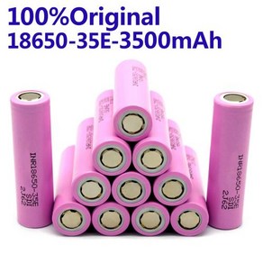 18650 충전식 리튬 이온 배터리 INR18650 35E 3500mAh 18650 배터리 3500mAh 25A 방전 37v 100, 1개