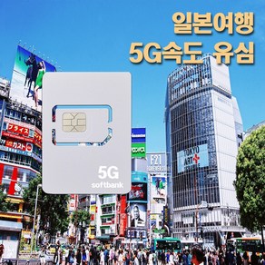 플라잉비 일본 5G속도유심 소뱅 데이터전용 일일요금제, 매일 5G 1기가, 1일, 1개