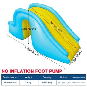 야외수영장 두꺼운 팽창식 수영장 슬라이드 PVC 목욕 욕조용 여름 야외 워터 파크 어린이 장난감 안티 팁 물놀이