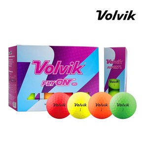 VOLVIK 볼빅 플라이온 칼라 골프공 2피스 24개 무광 골프용품 코스트코, 혼합색상, 24개입, 1개